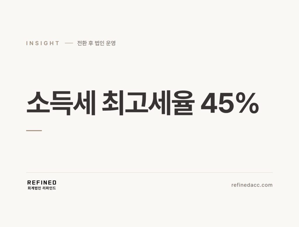 소득세 최고세율 45%
