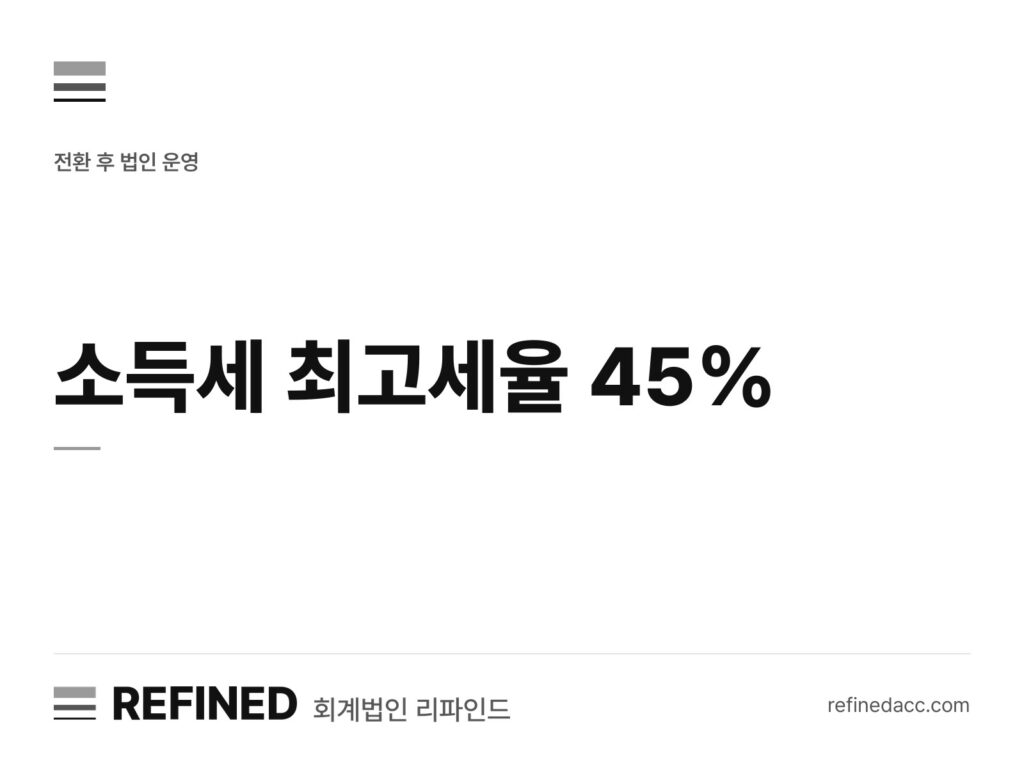 소득세 최고세율 45%